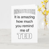 grappige felicitatie aan afgestudeerde kaart (Gele Bloem)