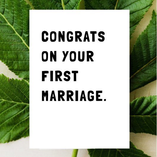 Grappige felicitaties trouwkaart kaart