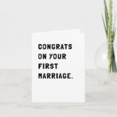 Grappige felicitaties trouwkaart kaart (Voorkant)