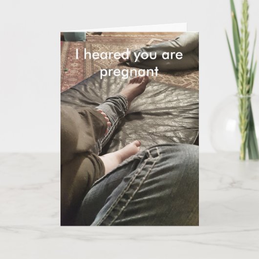 Grappige felicitaties voor de zwangerschap kaart (Voorkant)