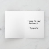 Grappige felicitaties voor de zwangerschap kaart (Binnen)