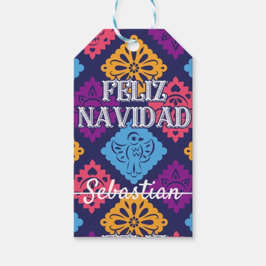 Grappige feliz navidad cadeaulabel (Voorkant)