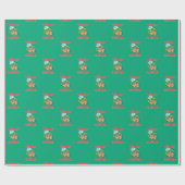 Grappige Feliz Navidad Schattigee kerstchili Cadeaupapier (Vlak)