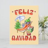 Grappige Feliz Navidad Schattigee kerstchili Feestdagenkaart (Staand voorkant)