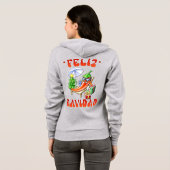 Grappige Feliz Navidad Schattigee kerstchili Hoodie (Achterkant volledig)