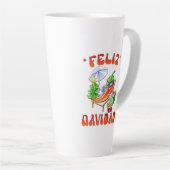 Grappige Feliz Navidad Schattigee kerstchili Latte Mok (Rechterhoek)