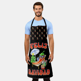 Grappige Feliz Navidad Schattigee kerstchili Schort