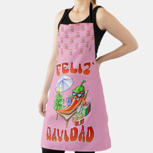 Grappige Feliz Navidad Schattigee kerstchili Schort