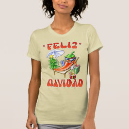 Grappige Feliz Navidad Schattigee kerstchili T-shirt