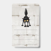 Grappige Felle Zwarte Kat Cartoon  Badge (Achterkant)
