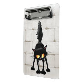 Grappige Felle Zwarte Kat Cartoon Mini Klembord (Angled2)