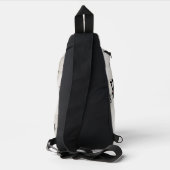 Grappige Felle Zwarte Kat Cartoon Sling Bag (Achterkant)