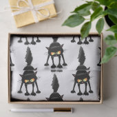 Grappige Felle Zwarte Kat Cartoon Tissuepapier (Geschenk)