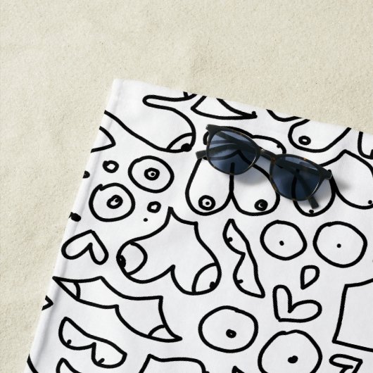 Grappige feministische baby strandlaken (In situ)