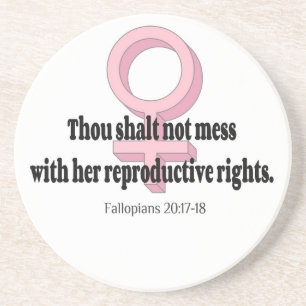 Grappige feministische quote zandsteen onderzetter