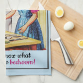 , grappige feministische vrouwen uit 1950 in de ke theedoek (Quarter Fold)