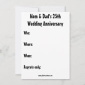 Grappige "Feng-Shui" uitnodigingen voor jubileumfe (Achterkant)