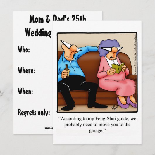 Grappige "Feng-Shui" verjaardagsfeest uitnodiginge Kaart (Voorkant / Achterkant)