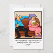 Grappige "Feng-Shui" verjaardagsfeest uitnodiginge Kaart (Voorkant)