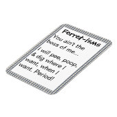 Grappige Ferret-ism citaten Magneet (Linkerzijde)