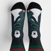 Grappige Festieve “Fleece Navidad” Grap Dark Blue  Sokken (Top)