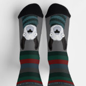 Grappige Festive Chic “Fleece Navidad” Lama Grijs Sokken (Top)