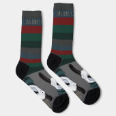 Grappige Festive Chic “Fleece Navidad” Lama Grijs Sokken (Rechts)