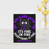 Grappige Fibromyalgie Krijger Opvlamdag Kaart (Gele Bloem)
