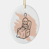Grappige Fibromyalgie Op Maat Gemaakte Bufferende Keramisch Ornament (Rechts)