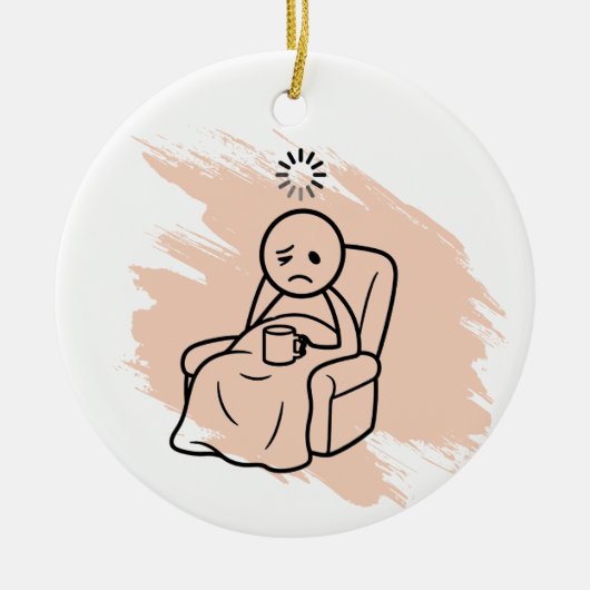 Grappige Fibromyalgie Op Maat Gemaakte Bufferende Keramisch Ornament (Voorkant)