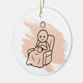 Grappige Fibromyalgie Op Maat Gemaakte Bufferende Keramisch Ornament (Links)