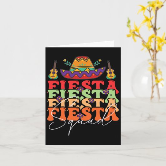 Grappige Fiesta Ploeg Cinco De Mayo Mexicaans Fees Kaart (Gele Bloem)