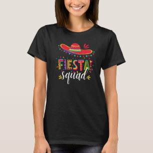 Grappige Fiesta Squad Mexicaanse Sombrero Groep Fa T-shirt