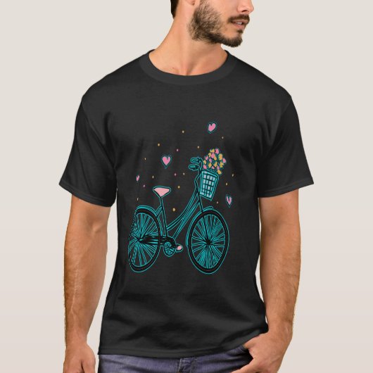 Grappige fiets fietsen bloem fiets bloem Fiets G T-shirt (Voorkant)
