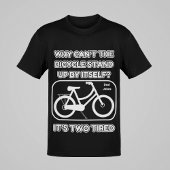 Grappige fiets grap / Het is twee moe / papa grapp T-shirt