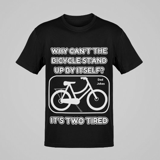 Grappige fiets grap / Het is twee moe / papa grapp T-shirt