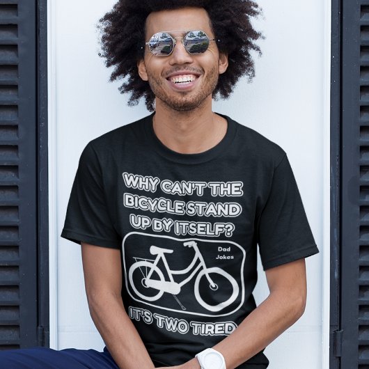 Grappige fiets grap / Het is twee moe / papa grapp T-shirt