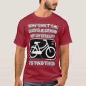 Grappige fiets grap / Het is twee moe / papa grapp T-shirt (Voorkant)