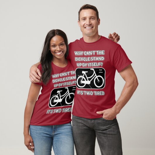 Grappige fiets grap / Het is twee moe / papa grapp T-shirt (Unisex)