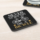 Grappige Fiets Humor Bier Onderzetter (Linkerzijde)