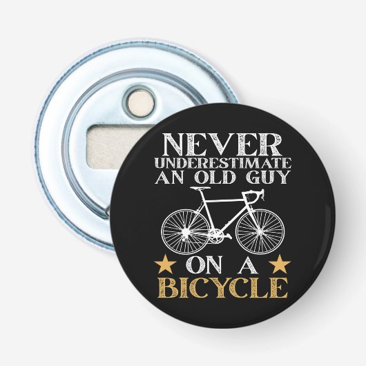 Grappige Fiets Humor Button Flesopener (Voorkant)