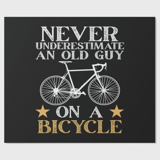 Grappige Fiets Humor Cadeaupapier (Vlak)