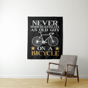 Grappige Fiets Humor Wandkleed