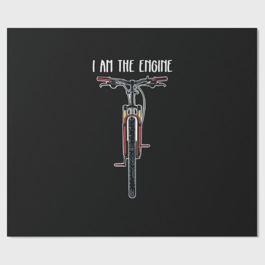 Grappige fiets ik ben de motor cadeaupapier (Vlak)