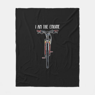 Grappige fiets ik ben de motor fleece deken