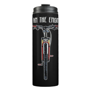 Grappige fiets ik ben de motor thermosbeker