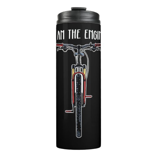 Grappige fiets ik ben de motor thermosbeker (Voorkant)