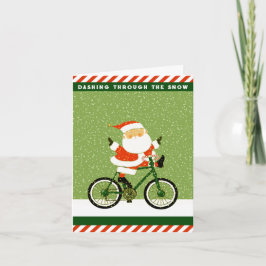 Grappige fiets kerst feestdagen kaart