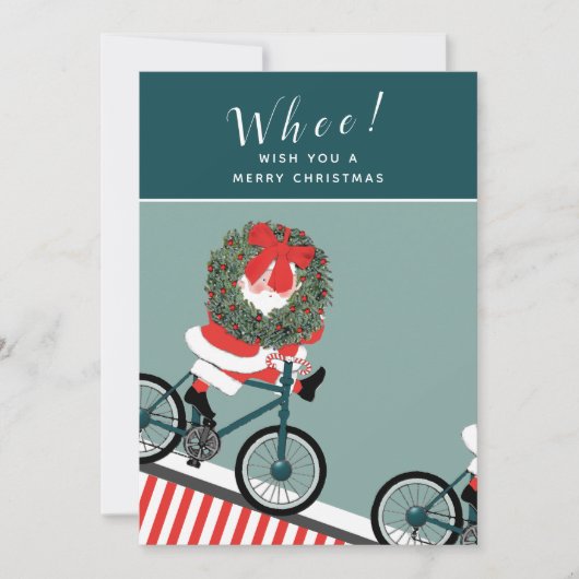 Grappige fiets Kerstmis Feestdagenkaart (Voorkant)