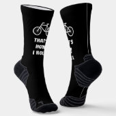 Grappige fiets sokken cadeau. Zo draai ik (Gebogen)